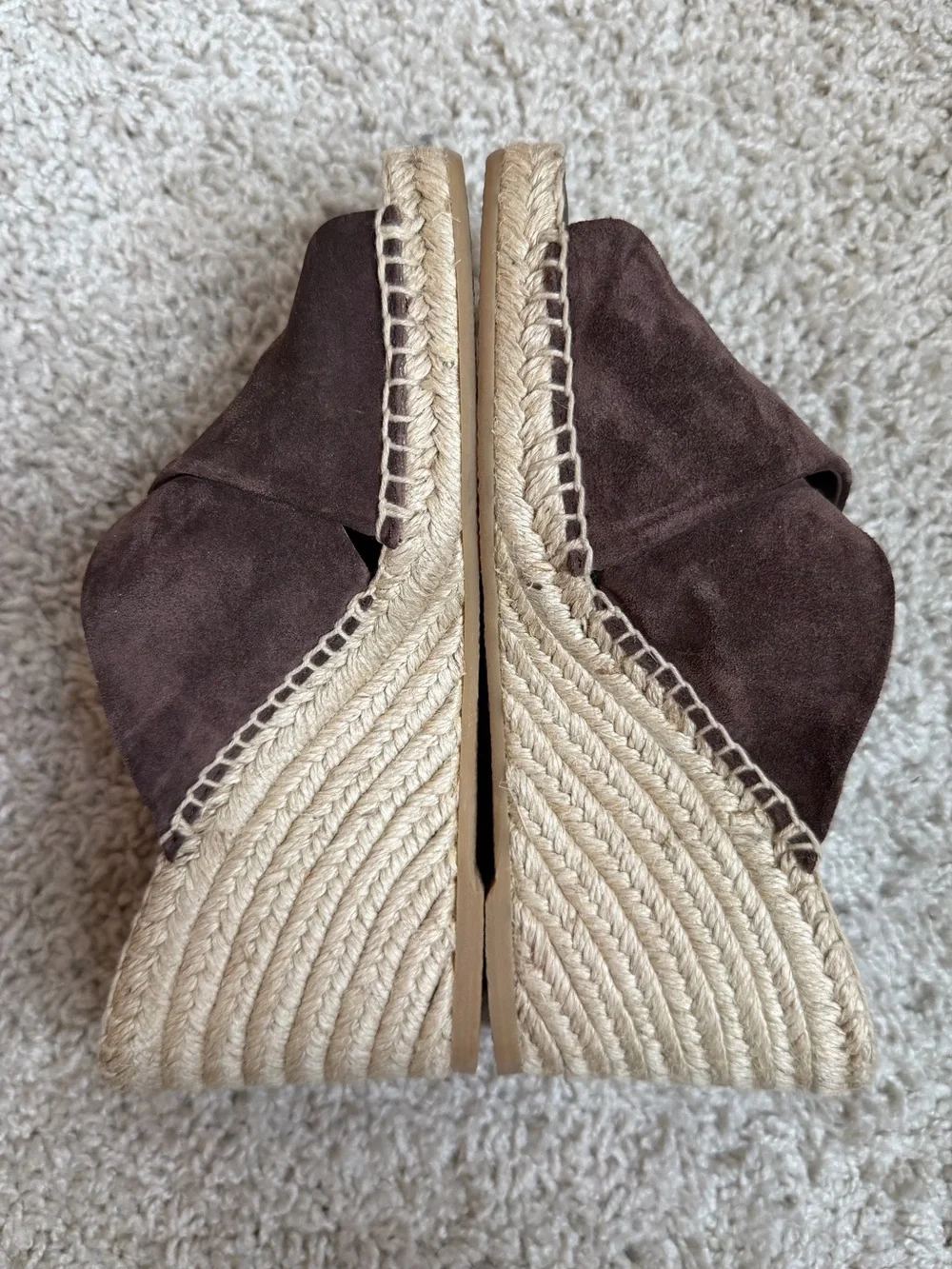 Vince Gaelan Suede Espadrille Wedge Sandal - Size 6M